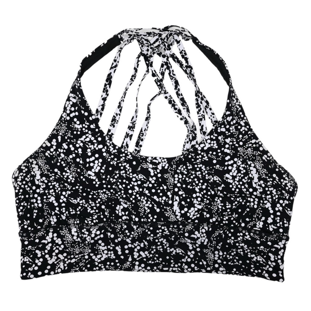 Lululemon Free to Be Moved Bra, Black & White, size 12